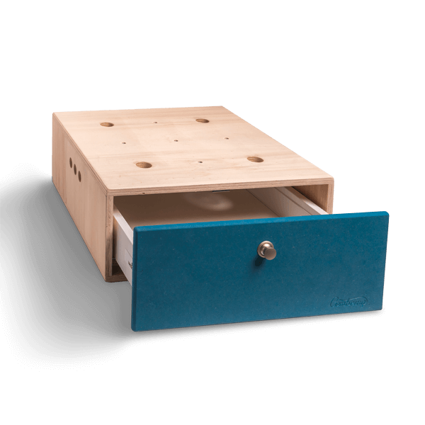 Scatola a mezza altezza con cassetto a scorrimento